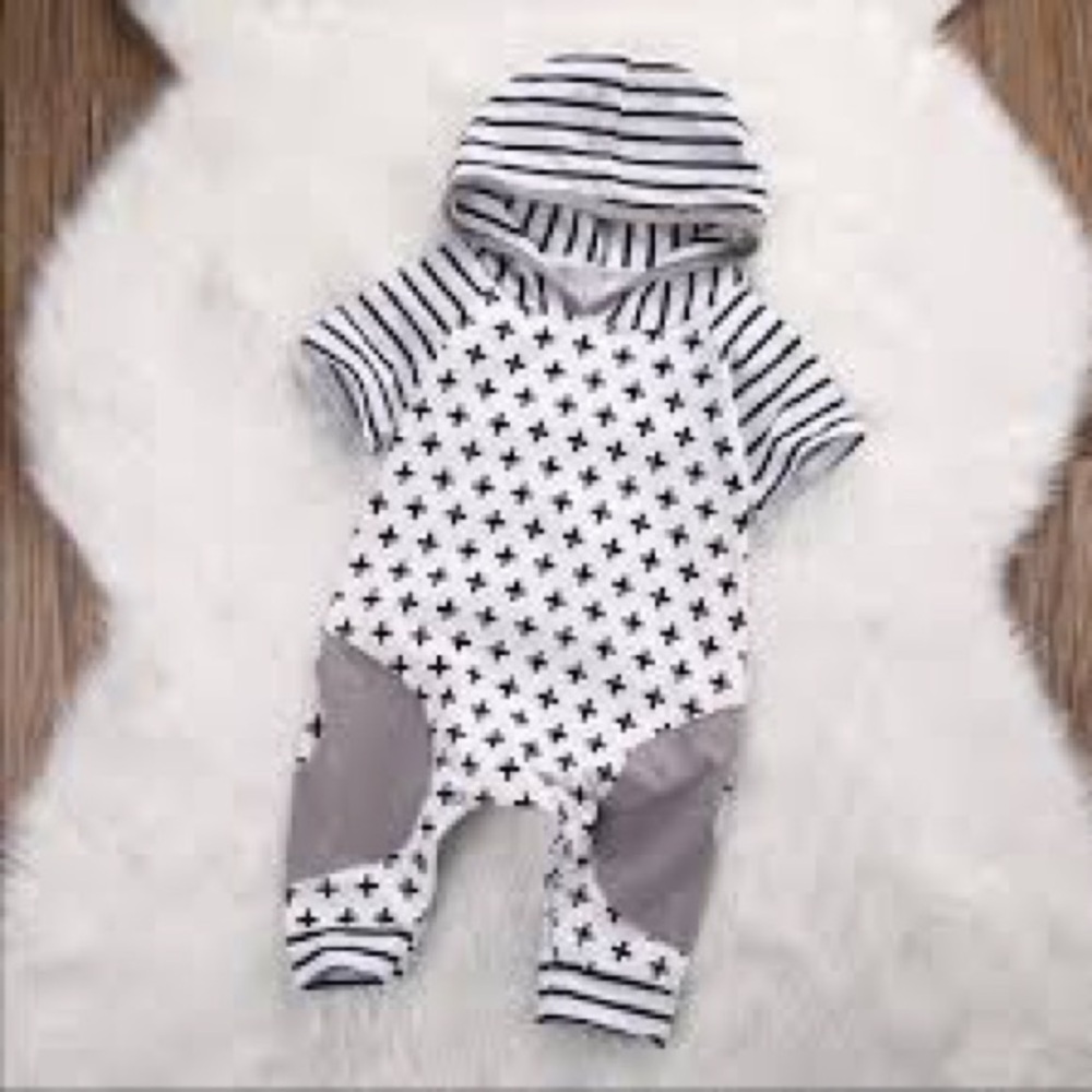 Striped and Star Baby Romper size 9-12 months